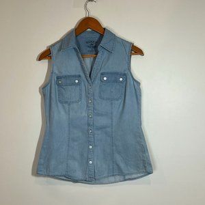 Riders by Lee Womens light denim vest/tank top size small like new